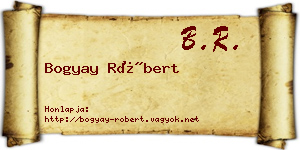 Bogyay Róbert névjegykártya