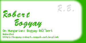 robert bogyay business card